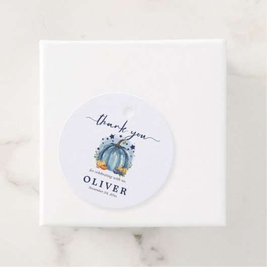 Sweet Little Pumpkin Boy Baby Dusche Danke Geschenkanhänger (Beispiel)