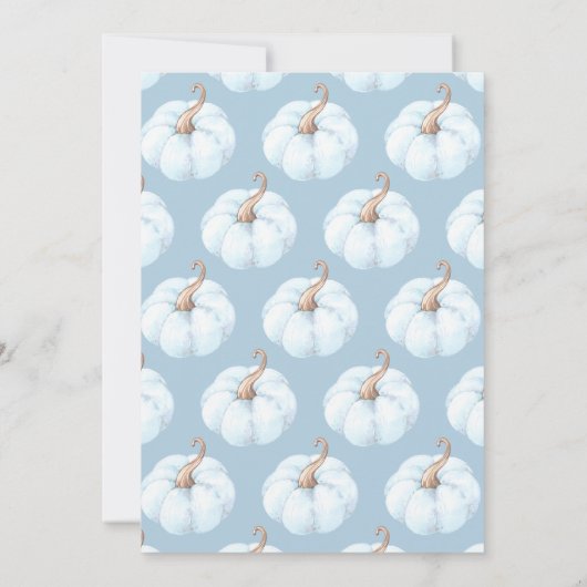 Sweet Little Pumpkin Boys Kinderdusche Einladung (Rückseite)