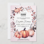 Sweet Little Pumpkin Fall Baby Dusche Einladung (Vorderseite)