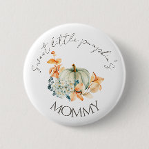 Sweet Little Pumpkin Fall Baby Shower Button Mommy