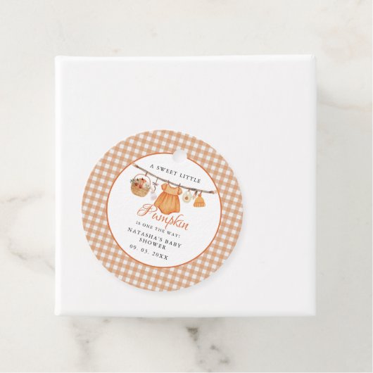 Sweet Little Pumpkin Fall Babydusche Geschenkanhänger (Beispiel)