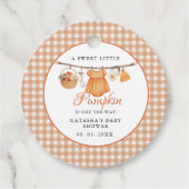 Sweet Little Pumpkin Fall Babydusche Geschenkanhänger (Vorderseite)