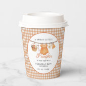 Sweet Little Pumpkin Fall Babydusche Pappbecher (Rückseite)