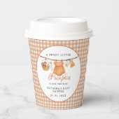 Sweet Little Pumpkin Fall Babydusche Pappbecher (Vorderseite)