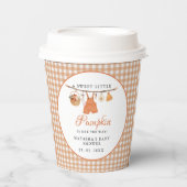 Sweet Little Pumpkin Fall Babydusche Pappbecher (Vorderseite)