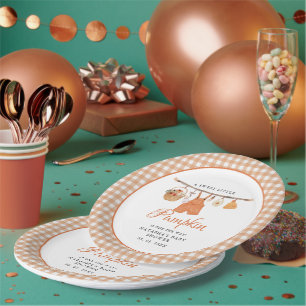 Sweet Little Pumpkin Fall Babydusche Pappteller