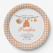 Sweet Little Pumpkin Fall Babydusche Pappteller (Vorderseite)