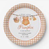 Sweet Little Pumpkin Fall Babydusche Pappteller (Vorderseite)