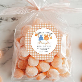 Sweet Little Pumpkin Fall Babydusche Runder Aufkleber