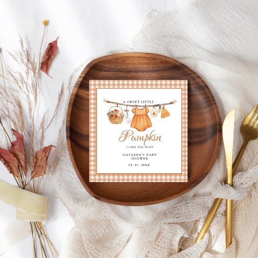 Sweet Little Pumpkin Fall Babydusche Serviette