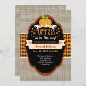 Sweet Little Pumpkin Fall Kinderdusche Einladung (Vorne/Hinten)