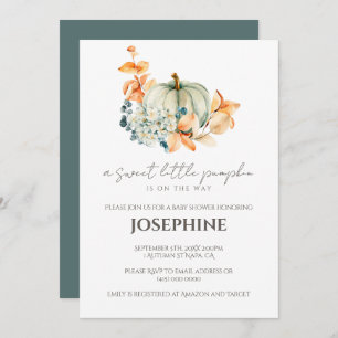 Sweet Little Pumpkin Fall Kinderdusche Einladung