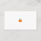 Sweet Little Pumpkin Floral Fall Diaper Raffle Begleitkarte (Rückseite)