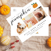 Sweet Little Pumpkin Foto Fall Baby Ankündigung Postkarte