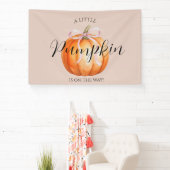 Sweet Little Pumpkin Girl Baby Shower Banner (InSitu)