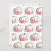 Sweet Little Pumpkin Gold Pink Baby Dusche Einladung (Rückseite)