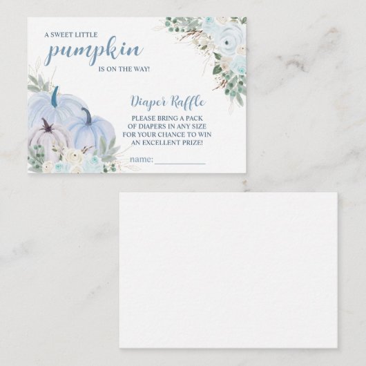 Sweet Little Pumpkin Herbst Babydusche Gehäuse Begleitkarte (Vorne/Hinten)