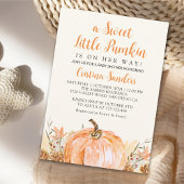 Sweet Little Pumpkin is on her Way, Baby Shower Einladung