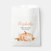 Sweet Little Pumpkin is on her Way, Baby Shower Geschenktütchen (Vorderseite)
