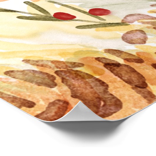 Sweet Little Pumpkin is on her Way, Baby Shower Poster (Ecke)