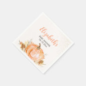 Sweet Little Pumpkin is on her Way, Baby Shower Serviette (Ecke)