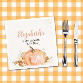 Sweet Little Pumpkin is on her Way, Baby Shower Serviette