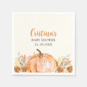 Sweet Little Pumpkin is on her Way, Baby Shower Serviette (Vorderseite)
