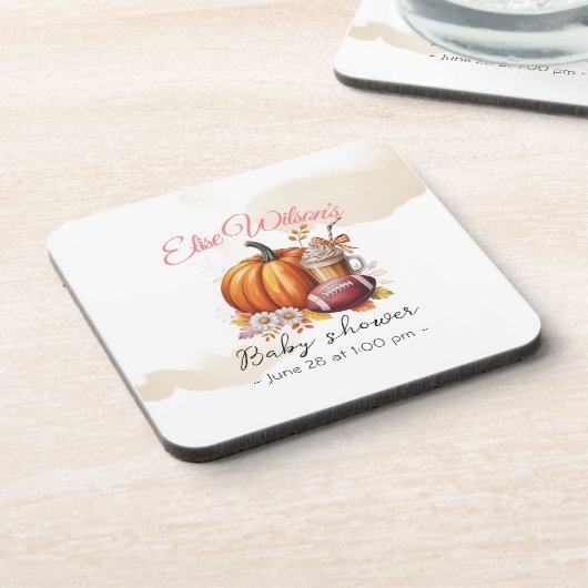 Sweet little pumpkin is on the way getränkeuntersetzer (Linke Seite)