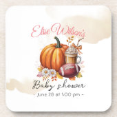 Sweet little pumpkin is on the way getränkeuntersetzer (Vorderseite)