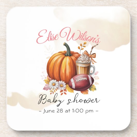 Sweet little pumpkin is on the way getränkeuntersetzer (Vorderseite)