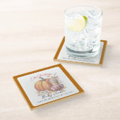 Sweet little pumpkin is on the way glasuntersetzer (Schrägansicht)