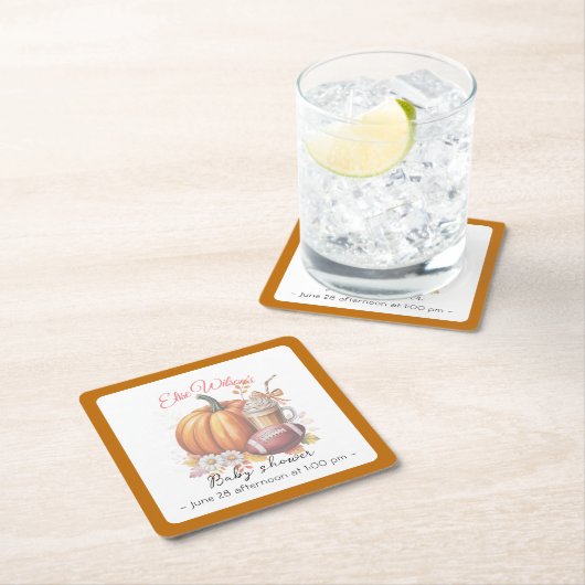 Sweet little pumpkin is on the way rechteckiger pappuntersetzer (Vor Ort)