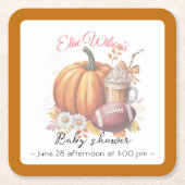 Sweet little pumpkin is on the way rechteckiger pappuntersetzer (Vorderseite)