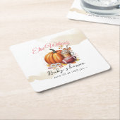 Sweet little pumpkin is on the way rechteckiger pappuntersetzer (angewinkelt)