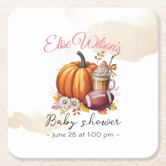 Sweet little pumpkin is on the way rechteckiger pappuntersetzer (Vorderseite)