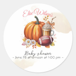 Sweet little pumpkin is on the way runder aufkleber