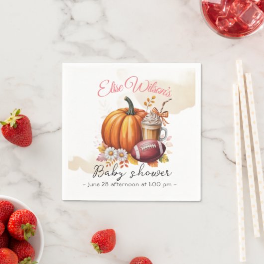 Sweet little pumpkin is on the way serviette (Beispiel)