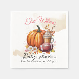 Sweet little pumpkin is on the way serviette