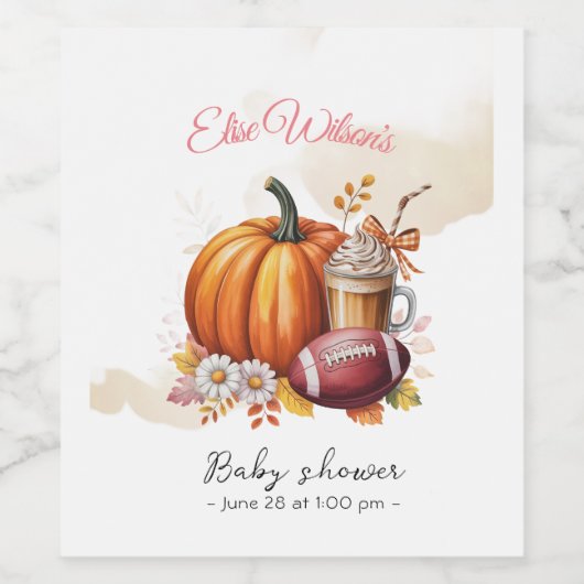 Sweet little pumpkin is on the way weinetikett (Einzelnes Label)