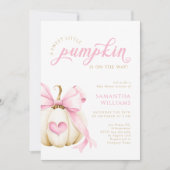 Sweet Little Pumpkin ist auf der Way Baby Dusche Einladung (Vorderseite)