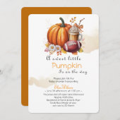 Sweet Little pumpkin latte is on the way  Einladung (Vorne/Hinten)