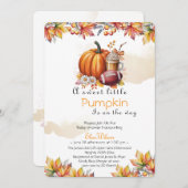 Sweet Little pumpkin latte is on the way  Einladung (Vorne/Hinten)