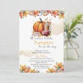Sweet Little pumpkin latte is on the way  Einladung (Stehend Vorderseite)