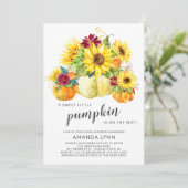 Sweet Little Pumpkin Neutral Baby Dusche Einladung (Stehend Vorderseite)