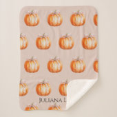 Sweet Little Pumpkin Personalized Name Sherpadecke (Vorderseite)