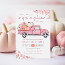 Sweet Little Pumpkin Pink Autumn Baby Dusche