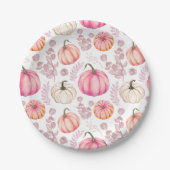 Sweet Little Pumpkin Pink Autumn Baby Dusche Pappteller (Vorderseite)