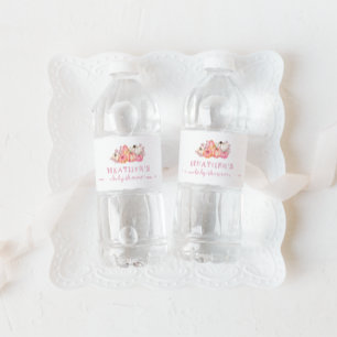 Sweet Little Pumpkin Pink Autumn Baby Dusche Wasserflaschenetikett