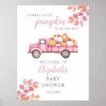 Sweet Little Pumpkin Pink Baby Dusche Begrüßungsze