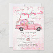 Sweet Little Pumpkin Pink Girl Baby Dusche Einladung (Vorderseite)